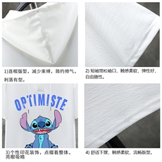 LD54220-P45连帽短袖t恤男大码胖子带帽五分袖中袖展架，男装T恤，电商A040A