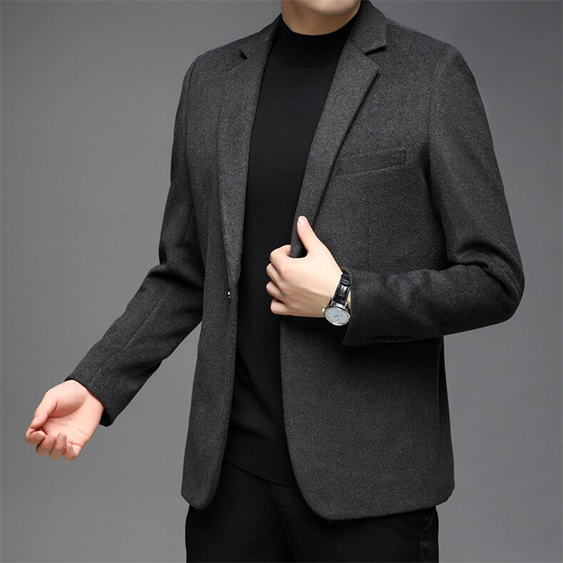 Q82187钱塘2020-2中年男士商务休闲简约羊毛冬季厚款西服P137,男装西服,钱塘207-2