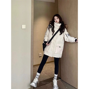 女风 大毛领工装宽松百搭羽绒棉衣ZM0123-P105图片