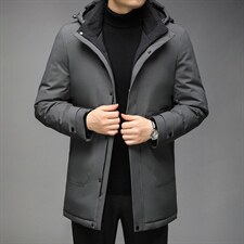 2023新款冬季脱卸帽羽绒服中年男士冬装外套爸爸装GSNA21310-P310，男装羽绒服，电商B212（原钱塘6029）