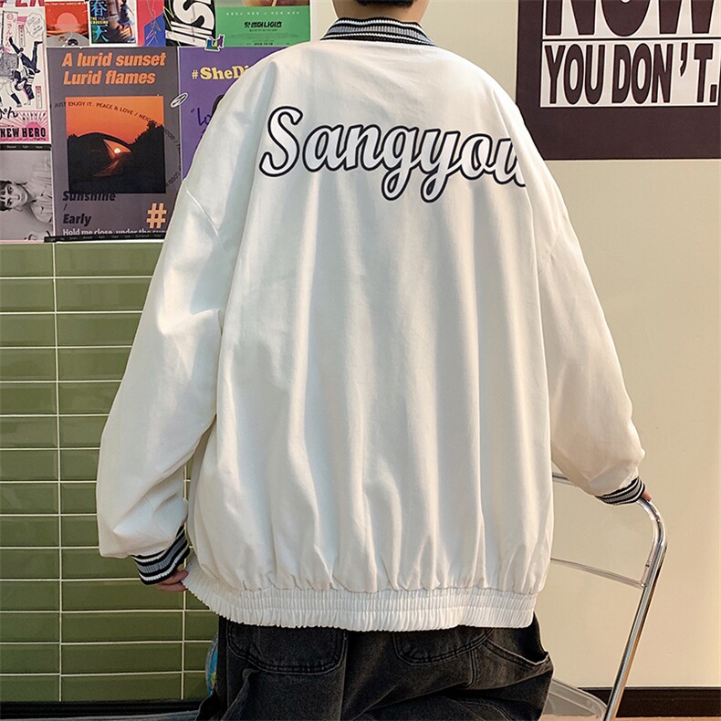 秋冬新品宽松运动风拼色棒球服班服拼色夹克外套男装W1569-P50,男装夹克,星座512-4