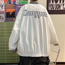 秋冬新品宽松运动风拼色棒球服班服拼色夹克外套男装W1569-P50，男装夹克，星座512-4