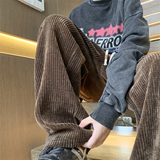 灯芯绒贴袋直筒休闲裤长裤M~5XLXZ604-KG63-P50控68，男装休闲裤，星座604