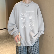 半高领毛衣男士大码针织衫男毛线衣男M18336-P45加绒款-P65，男装针织衫/毛衣，电商A040