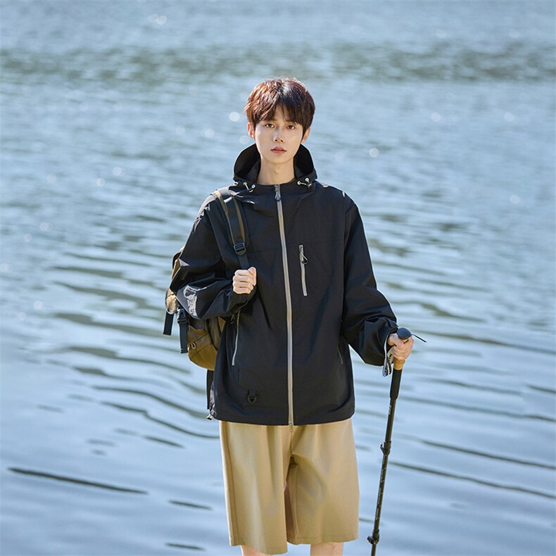 UPF50+有报告凉感轻薄透气宽松大码潮流防晒服DQC659-P48，男装防晒衣，电商B306