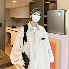 C6085/P40春装新款水洗灯芯绒衬衫男长袖衬衣大码宽松外套上衣男，男装衬衫，电商A141