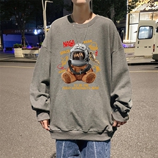 S6281-P28秋季圆领卫衣男大码韩版宽松长袖外套，男装卫衣，电商A040