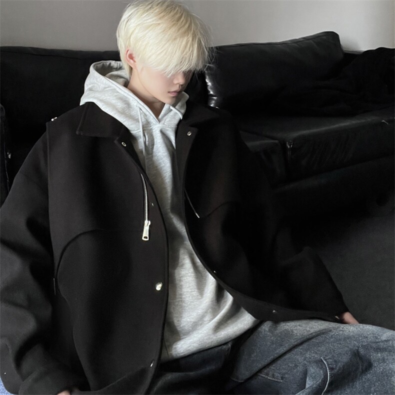 男装夹克2026秋冬季新款呢料毛呢大衣男生外套XZ514-2-F631-P125,男装夹克,星座514-2(原B239)