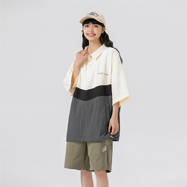夏季潮流宽松衬衣休闲短袖衬衫A161-1702-P40,男装衬衫,电商A161