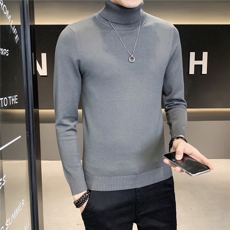 高领毛衣男冬季休闲青年男士两翻高领内搭长袖打底针织衫M603-p35,男装针织衫/毛衣,电商D303