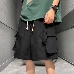 新款工装短裤男潮牌ins休闲裤宽松大码中裤五分裤D0615-P40图片