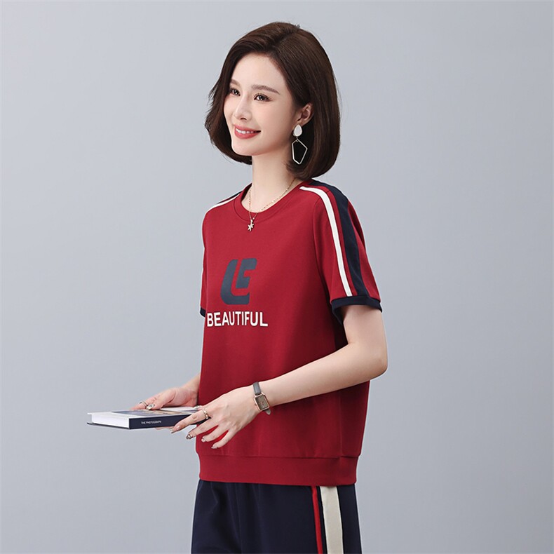 2025夏季新款简约时尚气质宽松休闲舒适印花上衣,女装卫衣/绒衫,独衣靓