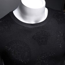 19052021春秋季新款修身型休闲青年针织短袖P85，男装针织衫/毛衣，钱塘2010-1