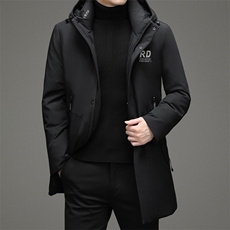 中青年棉衣男冬装中长款脱卸帽外套羽绒棉服爸爸装DFLDY1015-P320，男装羽绒服，电商B212（原钱塘6029）