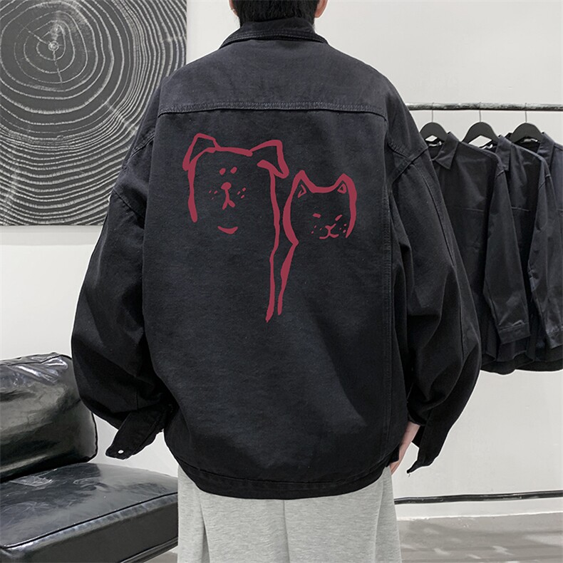 牛仔夹克男大码牛仔外套男茄克NJ77378-P60,男装夹克,电商A040