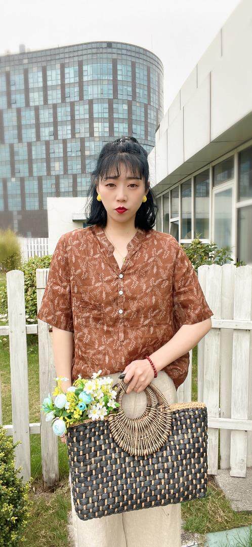 纯苎连衣裙小衫裤子裙子衬衣 时尚风 风淑女风休闲风，女装连衣裙，川哲