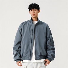 电商DSA028-JK2504特P55纯色经典立领机车飞行服夹克，男装夹克，电商A028