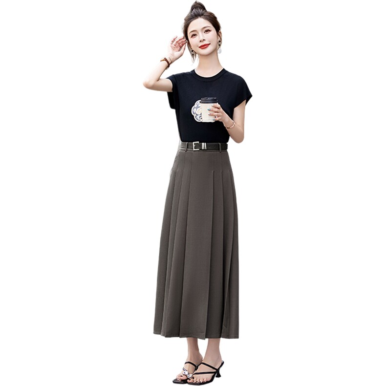 2025年夏季女装女士精品套装配腰带,女装套装/套裙,奕可儿