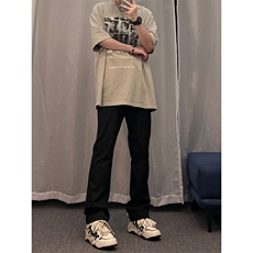 弹力纯色微喇牛仔裤KZ06-P55，男装牛仔裤，星座310A-4