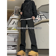 抖音品质大码隐形拉链高街加绒冲锋裤微喇XZ806-CK23063-P50控78，男装休闲裤，四季星座806