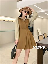 现货秋装新款衬衣连衣裙两件套，女装连衣裙，依美依缘