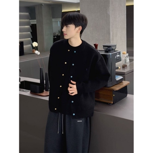 1506/Q50160/P74绿松石棒球服外套简约针织开衫夹克男春装上衣潮图片