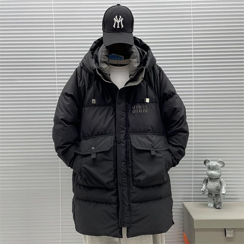 2024中长款90白鸭绒连帽羽绒服男,男装羽绒服,钱塘735