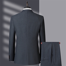 男士2023年春季西服礼服西装修身商务休闲男装西装三件套套装，男装西服套装，电商B360