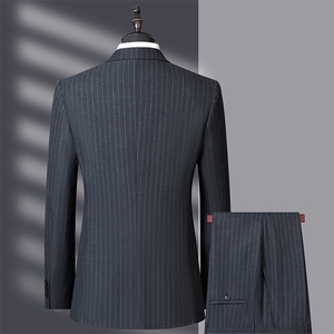 男士2023年春季西服礼服西装修身商务休闲男装西装三件套套装图片