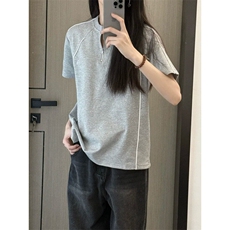 TXD12LL-特P39cleanfit半拉链短袖t恤高级感痞帅重磅半袖，男装T恤，星座1007（原301D）