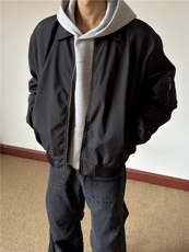 MY02-尺码M-3XL-特P65-Cleanfit翻领飞行夹克保暖棉服bomber外套，男装夹克，星座1811B