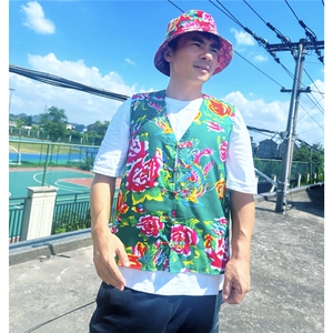 MJ02男女休闲大码盘扣风马甲外套情侣装结婚喜庆团队服新中式图片