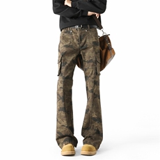美式高街工装小众迷彩裤男个性百搭休闲裤G0124/P56，男装休闲裤，电商D202