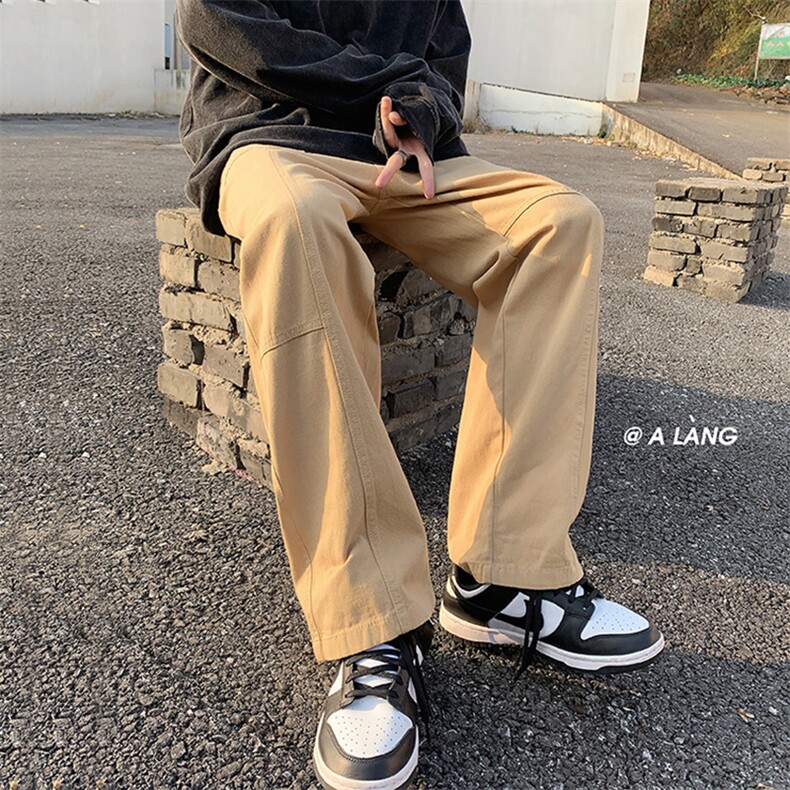 垂感工装裤子男冬季韩版潮流高街休闲长裤ins潮牌直筒运动裤K54,男装工装外套,星座310B-1