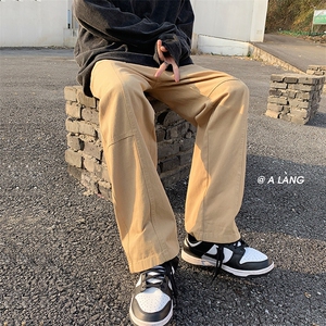 垂感工装裤子男冬季韩版潮流高街休闲长裤ins潮牌直筒运动裤K54
