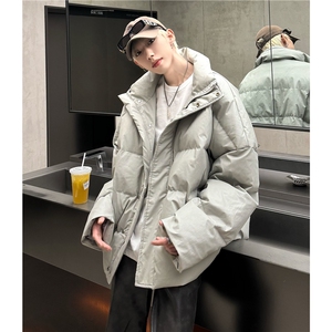 男棉衣立领外套加厚短款面包服韩版潮流宽松棉袄pu皮衣MY99-P128图片