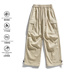 DSA157-1-K2539-P68现货纯棉水洗沙卡直筒裤秋季工装休闲长裤，男装工装外套，电商A157-1