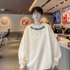 ！圆领卫衣男装港风长袖t恤男外套男WY518-特P23