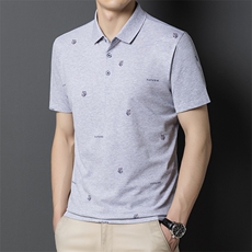POLO衫男上衣半袖男装印花T恤潮牌休闲翻领爸爸短袖男BL9888-P50，男装Polo衫，星座1105-3