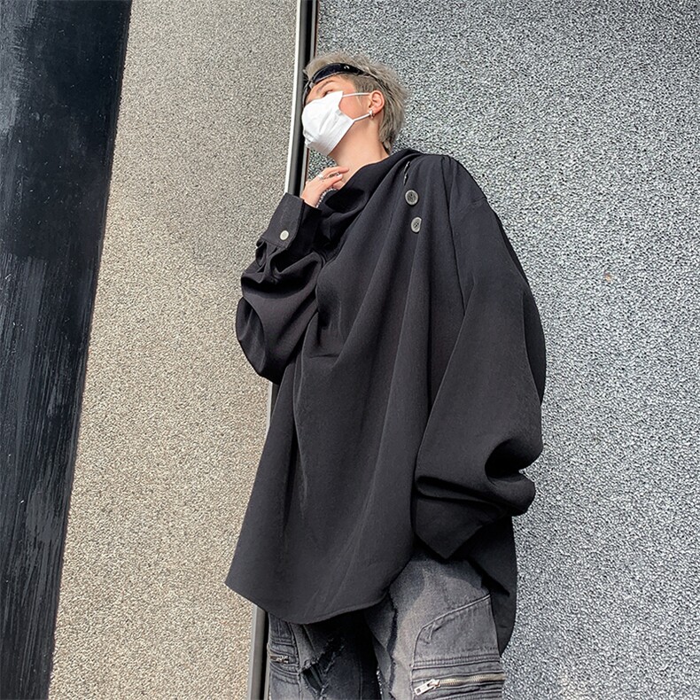 中性风设计感小众衬衣男女春夏季风不规则衬衫45440-p50,男装衬衫,星座1008