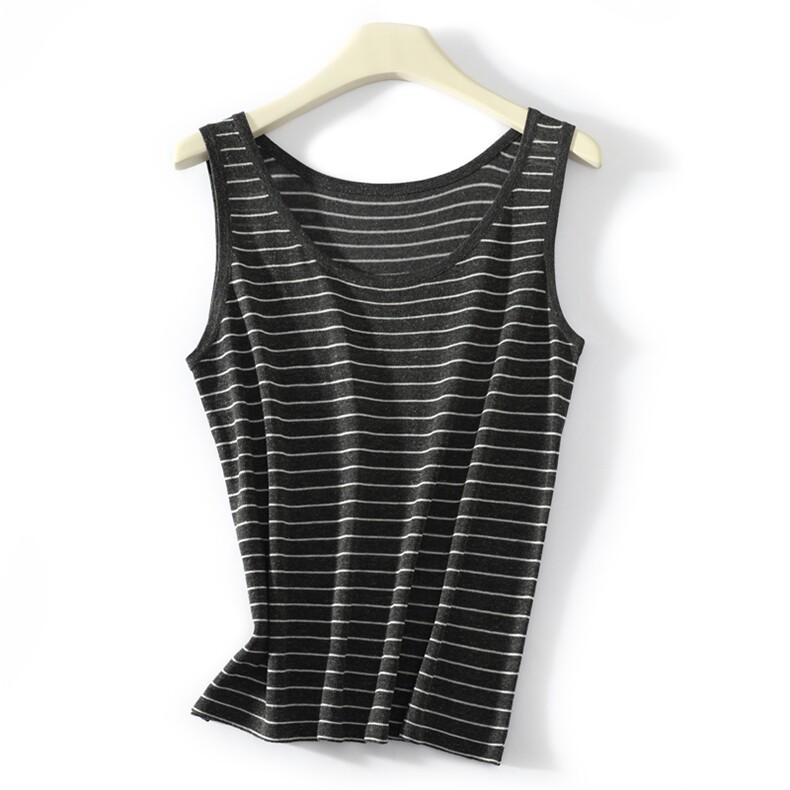 简约风洋气质感针织吊带背心女宽松显瘦无袖内搭外穿百搭T恤上衣，女装背心吊带，东远绒业