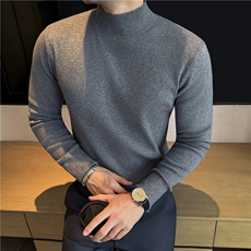 精品羊毛~亲肤莫代尔半高领毛衣男士针织打底衫柔软舒适MY07-P93，男装T恤，电商A213