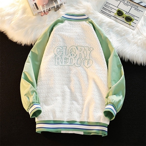 2023秋装新款男女同款百搭棒球服韩版胸针刺绣夹克外套 8013-P95图片