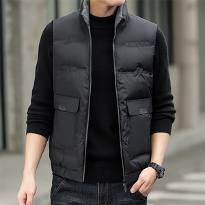 2023新款立羽绒服马甲男士中年冬季加厚保暖坎肩背心休闲男装外套图片