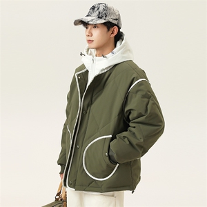 2025冬季新款男日系潮牌连帽白鸭绒羽绒服加厚外套棉衣YR66-F295图片