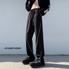 B221美式ins高街小众暗黑个性款拉链休闲冲锋裤LK23030-65控88，男装休闲裤，电商B221