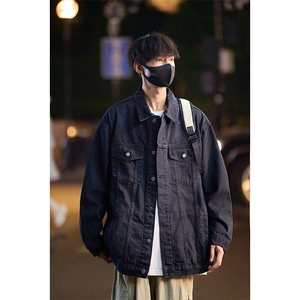 得物港风高品质重磅男士纯色牛仔夹克外套男JK741-P6898图片