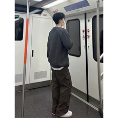 藏青色开衫毛衣男2025新款春秋季休闲潮常规长袖纯色立领青年气质，男装针织衫/毛衣，星座506A