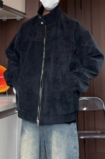 PY5027/特P60秋装立领皮衣夹克男女复古立领扎染宽松情侣外套，男装夹克，电商A141