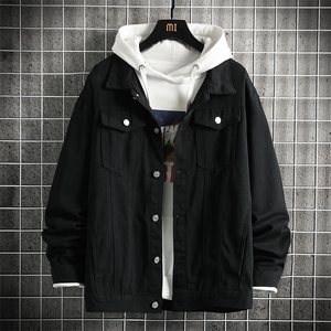 牛仔夹克男大码牛仔外套男茄克 NJ77253-P60 加绒款-P75图片
